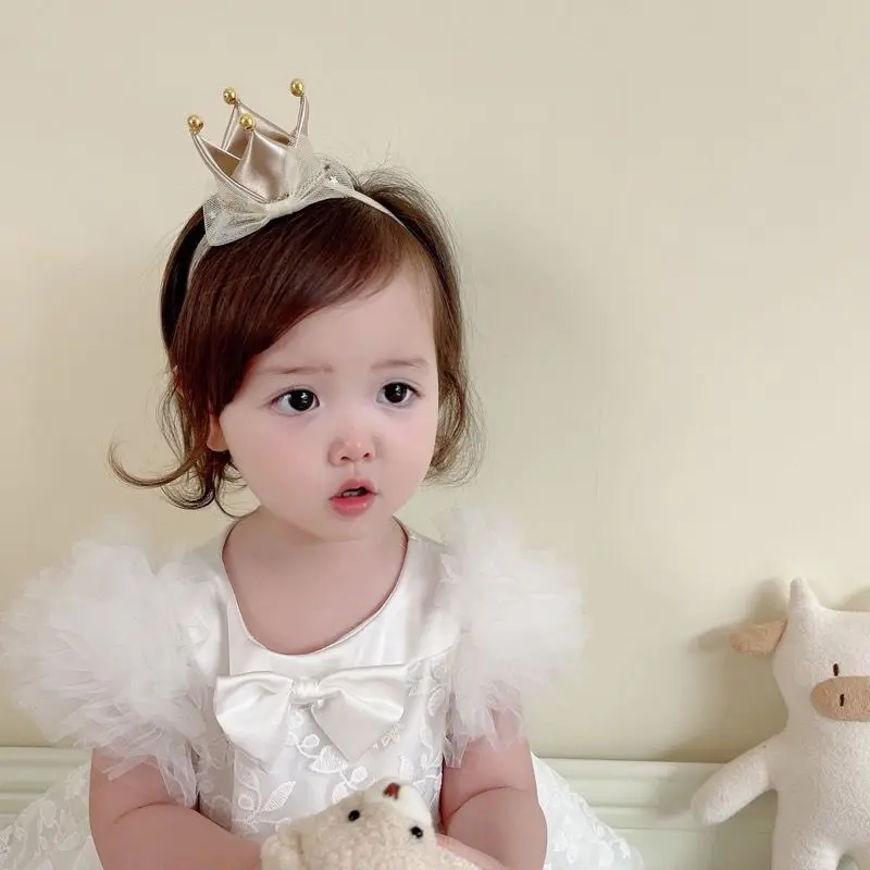

Adorable Baby Crown Hairband Princ Sle 00 Days Birthday Headwear Cute Infant Hair Accory Children's Crown Headband