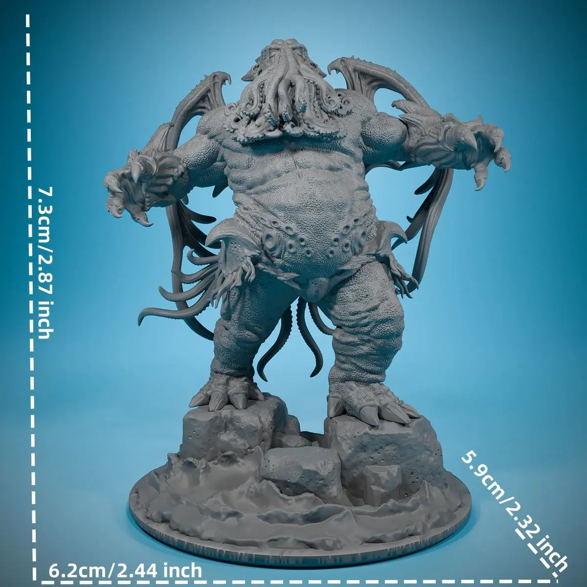 73mm Elder Gods Ksuur Cthulhu Mythology Board Game Chess Model 3D Printed Coloring Painting Figurines DIY Self-assembly Crafts