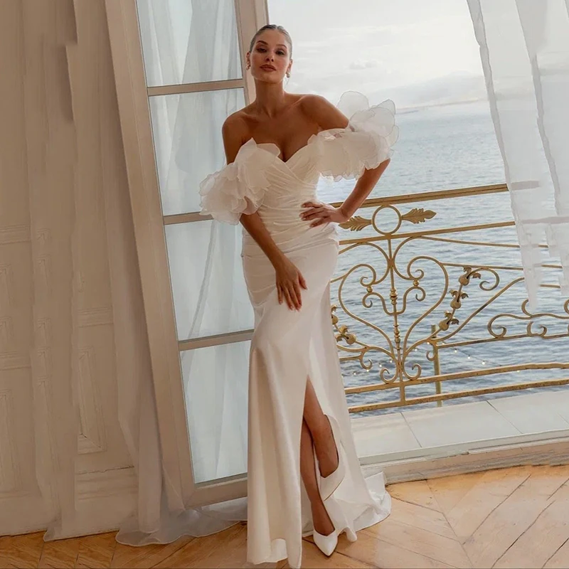 

Eightree Formal Princess Mermaid Wedding Dress for Women Flower Side Slit Sweetheart Bride Dresses Customized Vestidos De Novia