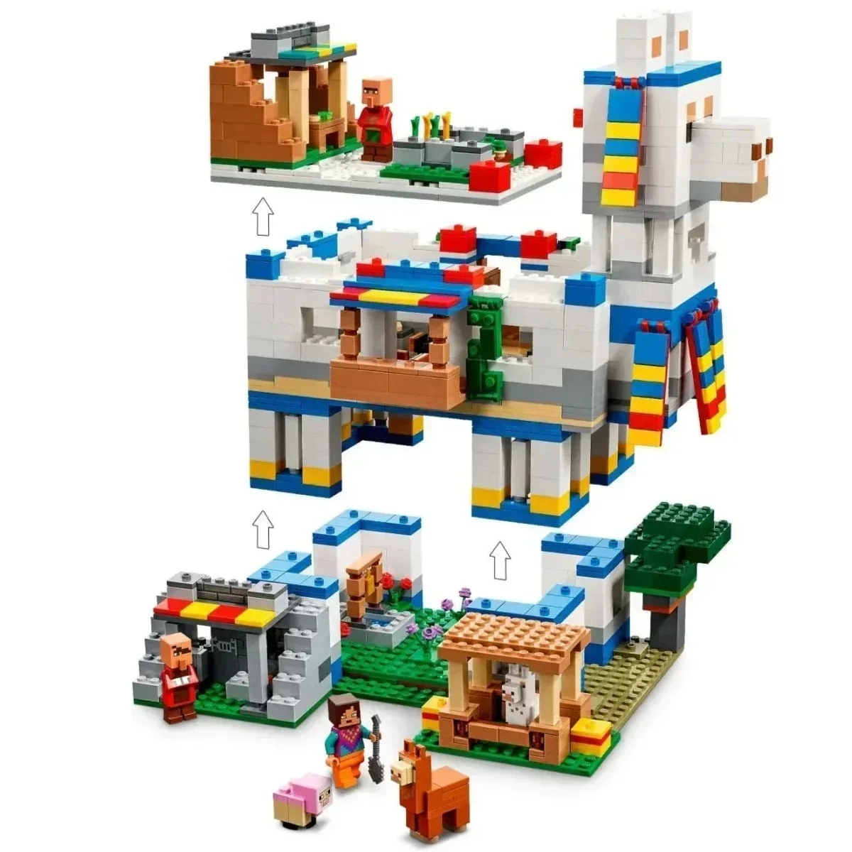 Miniso DisneyNew Game World 1:1 Restore Alpaca Village Compatible with 21188 Building Blocks Bricks Toys 1252PCS Kids Gift Toys