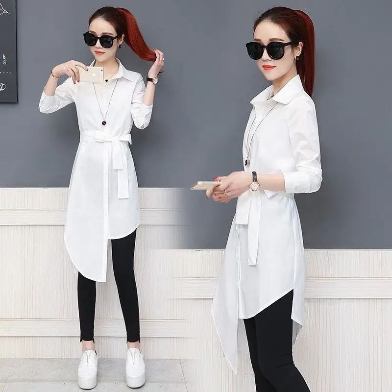 

Женская одежда, осень 2024, свободные корейские повседневные платья нестандартной формы, модное однотонное бандажное асимметричное мини-платье с лацканами