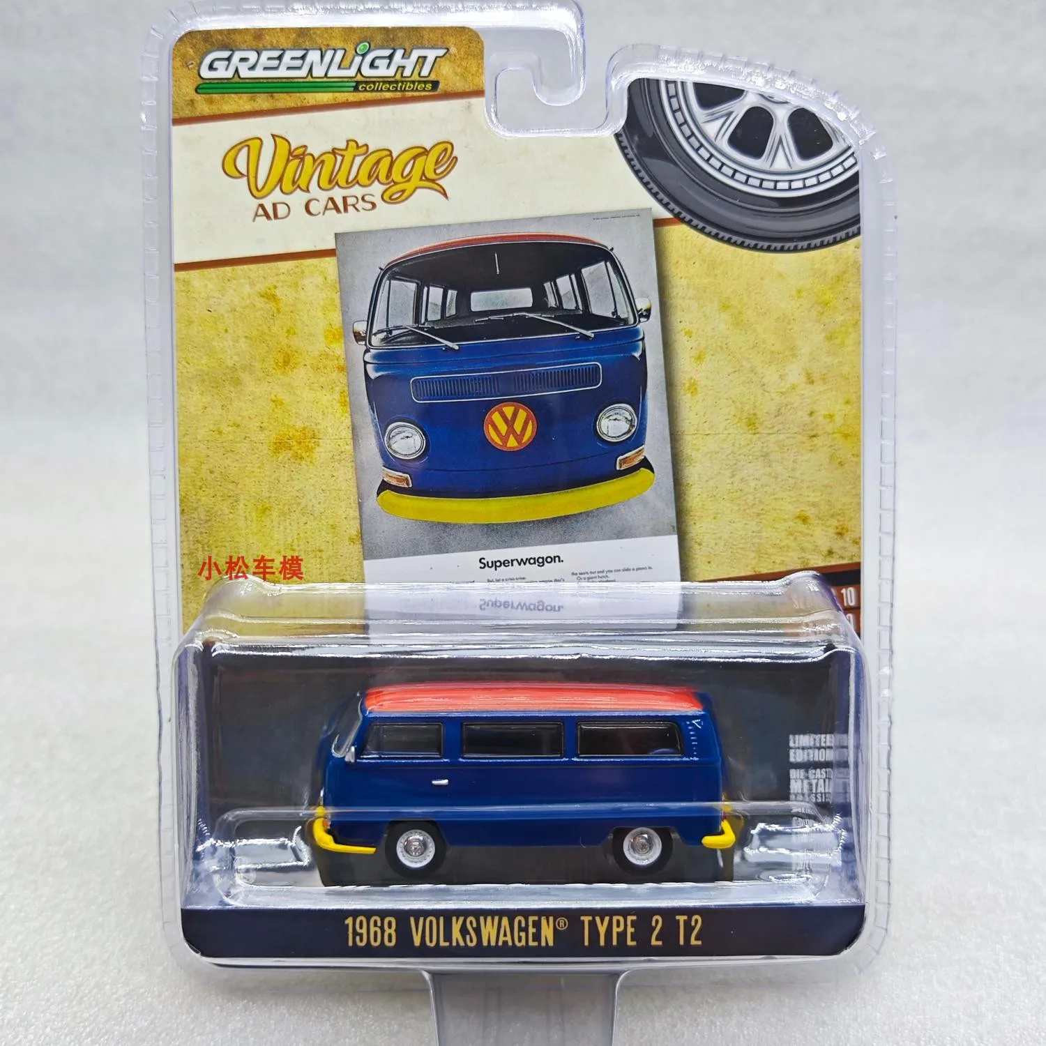 

1:64 1968 Volkswagen TYPE 2 T2 High Simulation Alloy Car Model Collectible Toy Gift Souvenir Display Ornament