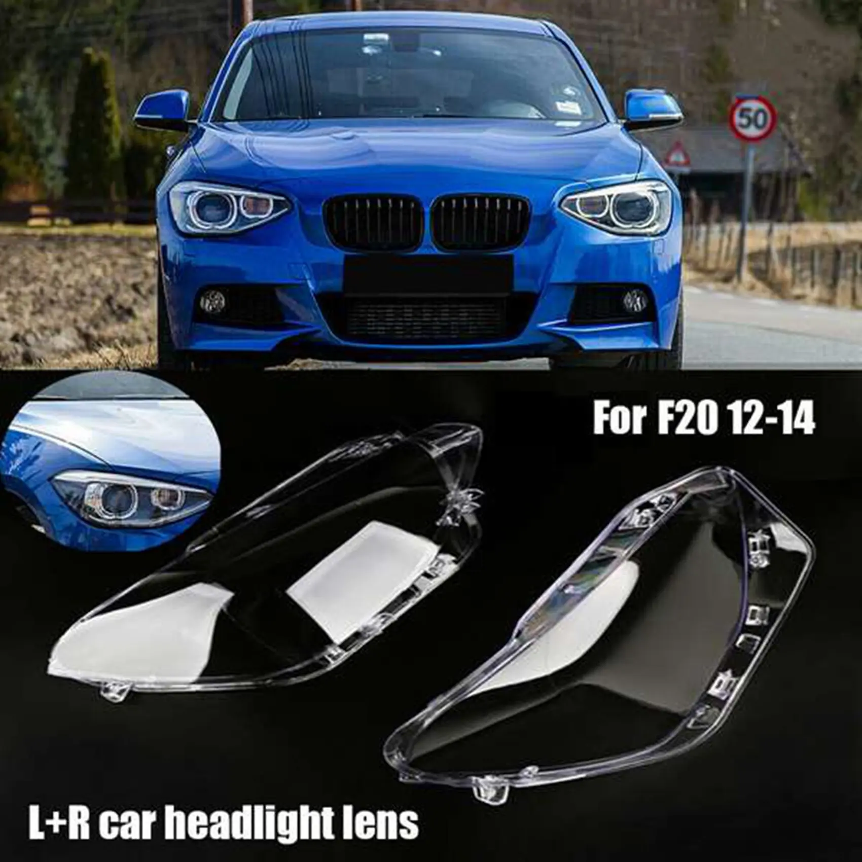 

1 Piece Right Head Light Lamp Cover Headlight Lampshade For-BMW 1 Series F20 116I 118I 120I 2012-2014
