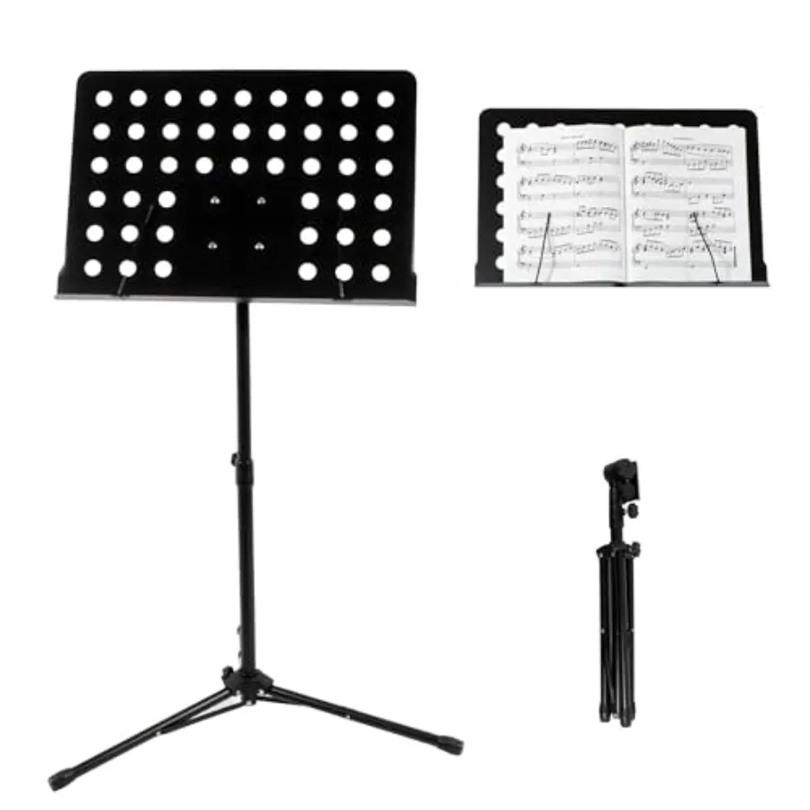 

England Legends Professional Music Stand Adjustable Folding Steel Sheet Music Stand Portable Metal Stand Ideal for Musicians Pi