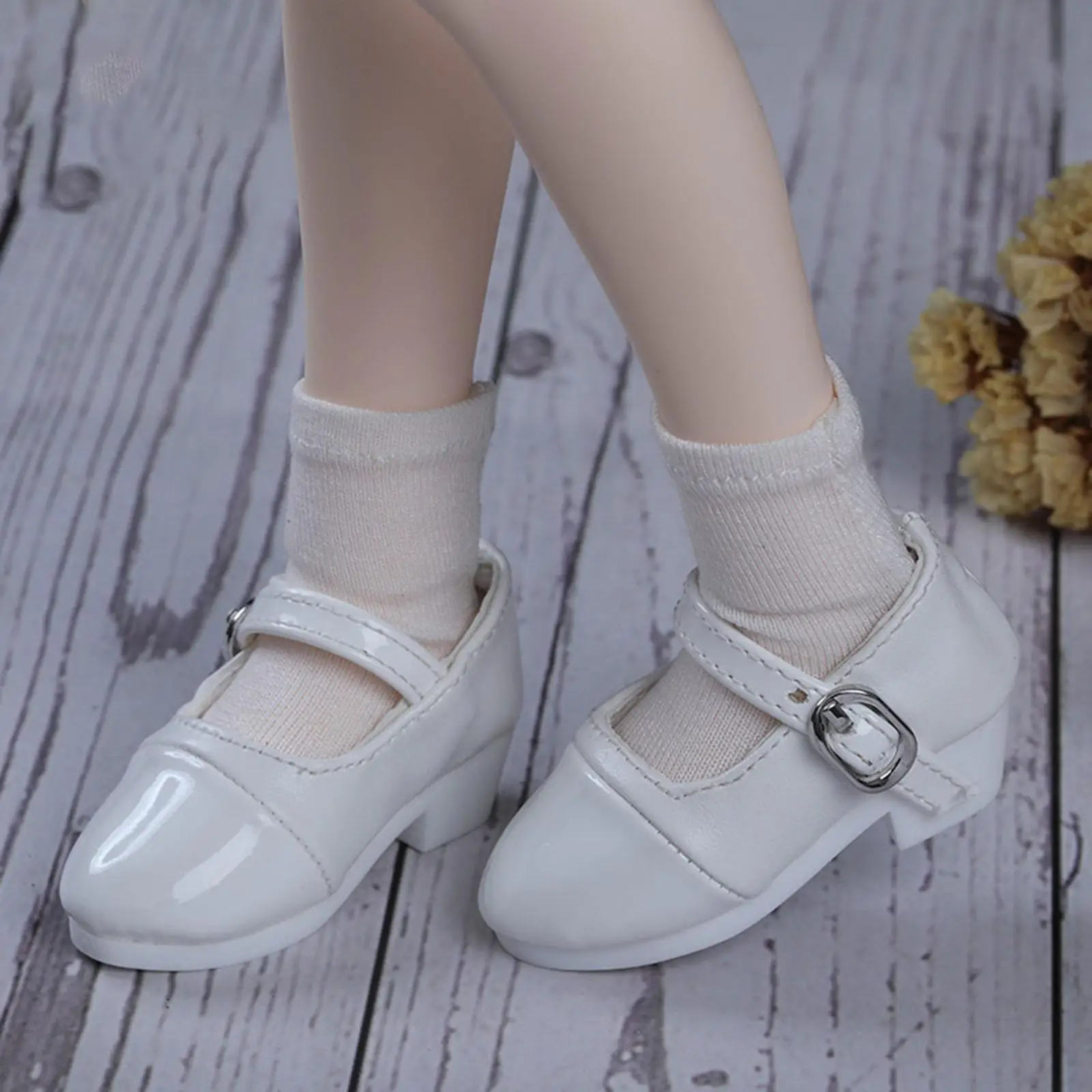 

1:4 Action Figures Round Head Shoes Handmade Mini Doll Shoes DIY Fashion Female