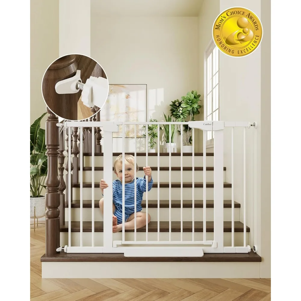 

29.7-46" Baby Gate for Stairs, Mom's Choice Awards Winner-Auto Close Dog Gate for the House, Easy Install