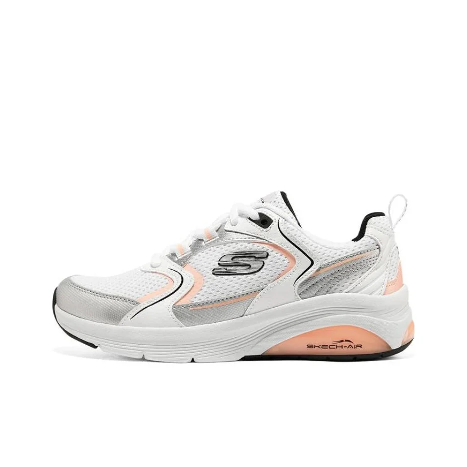 skechers-skech-air-extreme-scarpe-casual-da-donna-a-taglio-basso-bianco-nero-coral-149652-wbc