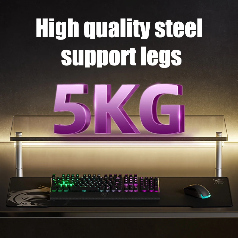 Acrylic Laptop Stand Desktop Computer Screen Monitor Desk Bracket Elevated Desktop Organizer Stand For Reducing Neck Strain