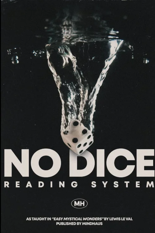 No Dice (Reading System) By Lewis Le Val -Magic tricks