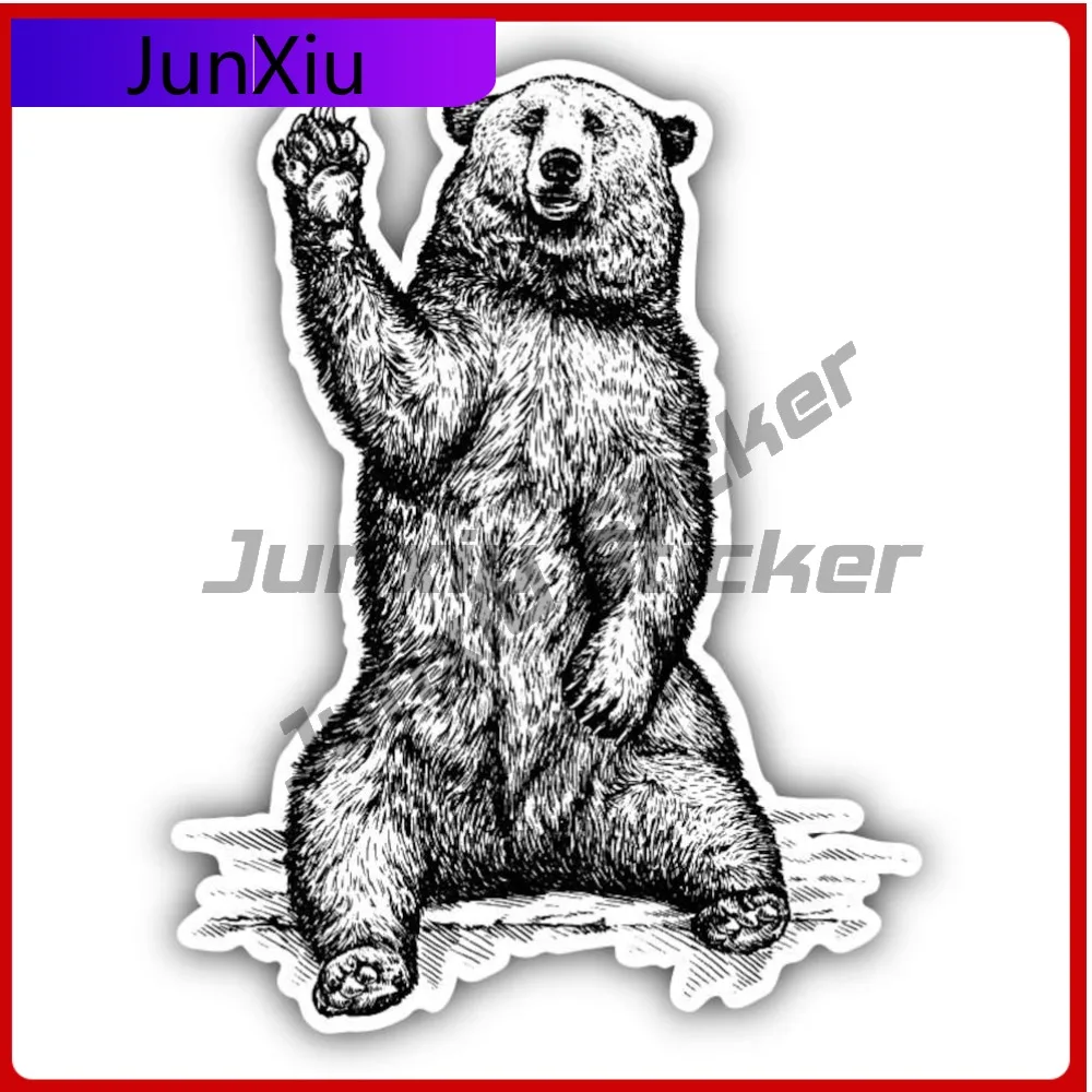 

Bear Sketch Car Vinyl Sticker Anti Scratch Exterior Decor Decal Bumper Windshield Luggage Kayak Suv Car Decoration Reflective
