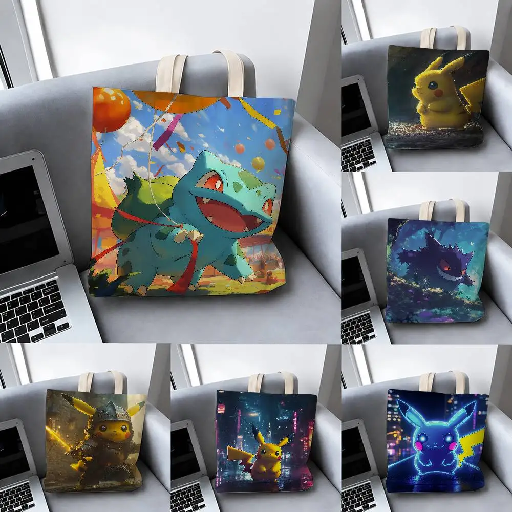 bolsas-de-armazenamento-da-colecao-pokemon-champion-bolsa-de-viagem-bolsa-de-ombro-para-praia-verao-reutilizavel-sacola-de-compras-arte-de-anime