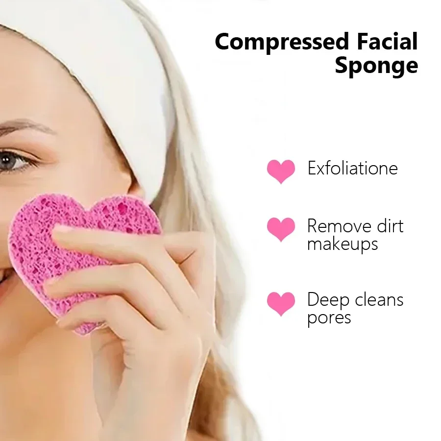 Bulk Pack 5/10/30Pcs Cellulose Face Sponges Compressed Facial Cleansing Massage Tools for Pore Exfoliation Makeup Removal Spa-Qu