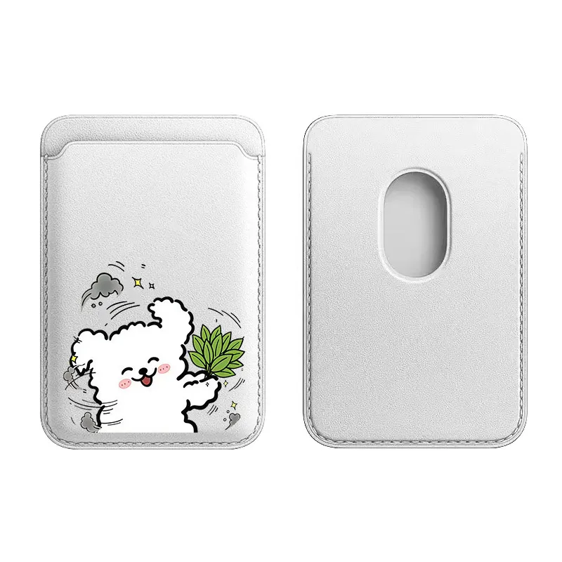 

Cartoon Cute Puppy Artificial Leather Card Holder Magnetic For iPhone 17 Pro Max For Samsung Galaxy S26 For MagSafe Wallet Cover