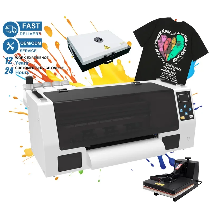 Economical High Quality A4 A3 Plus Size DTF Printer XP600 Polyester Film Transfer Printer for T Shirt Garment Pattern