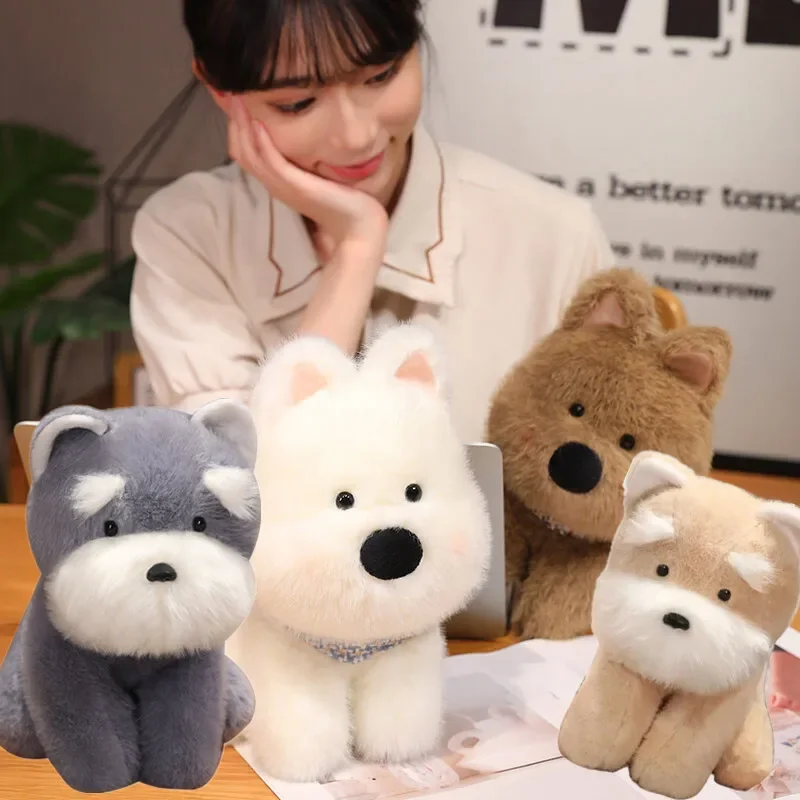 

22 см милый шнауцер Вест Хайленд плюшевая кукла милые собаки подушка мягкая игрушка-животное хорошие подарки на день рождения и Рождество