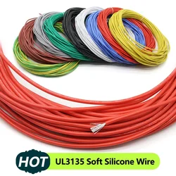 5/10m Silicone Wires UL3135 Electronic Wire 30 28 26 24 22 20 18 16 14 12 10 AWG High Temperature Resistant Tinned Copper Cable