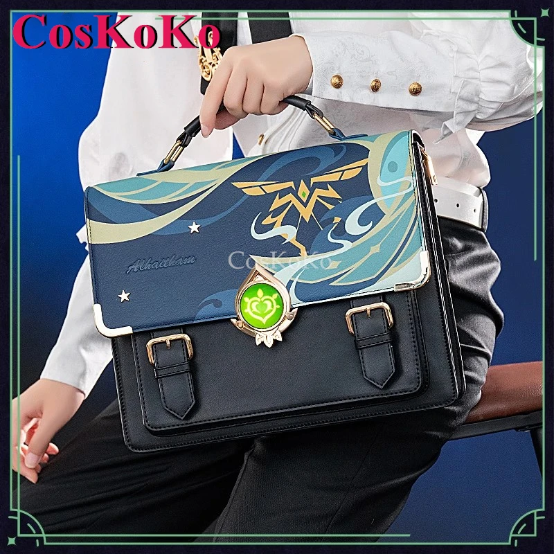 CosKoKo Alhaitham Cosplay Game Genshin Impact Theme Impression Pack Daily Preppy Commuter Backpack Messenger Bag Fashion Itabag