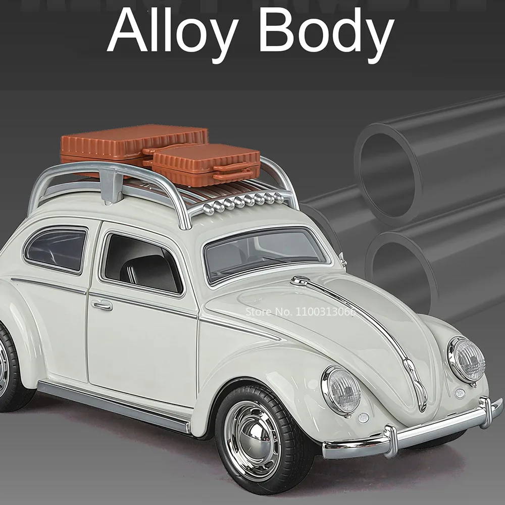 1:32 بيتل ألعاب مصنوعة من خليط معدني نماذج سيارات دييكاست مع صوت خفيف لعبة مصغرة الأبواب مفتوحة التراجع المركبات للبنين هدايا عيد الميلاد