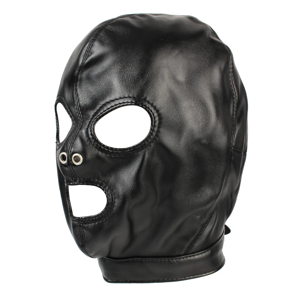 Erotic Accessories Fetish Mask Adult Sex Toys Hollow Hood Couples Flirting Sexy Headgear Leather For Woman