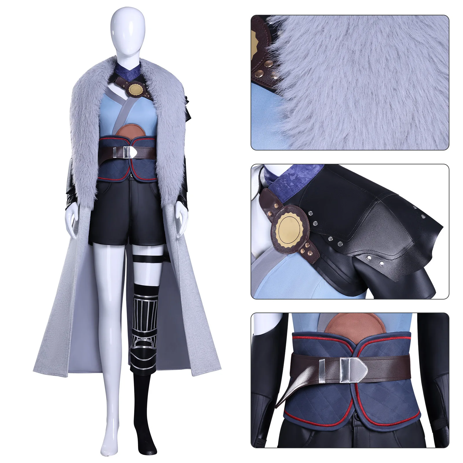 

New Anime Game Holy Cage 2 Bai Yuekui COS Costume Holy Cage Awakener Season 2 Cosplay Costume Anime