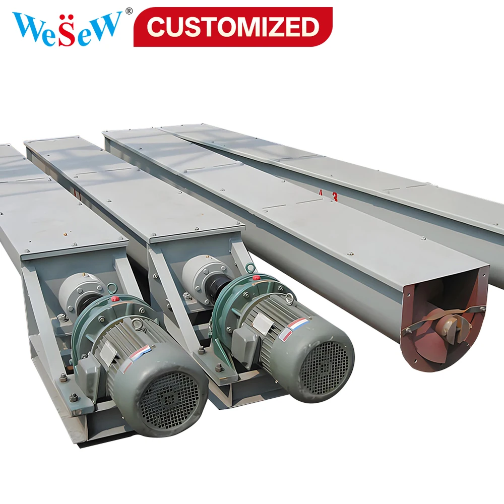 Custom U-Shaped Screw Conveyors Screw Feeders Shaftless Tubular Sludge, Cement, Dry Powder Carbon Steel & Stainless Steel Screw