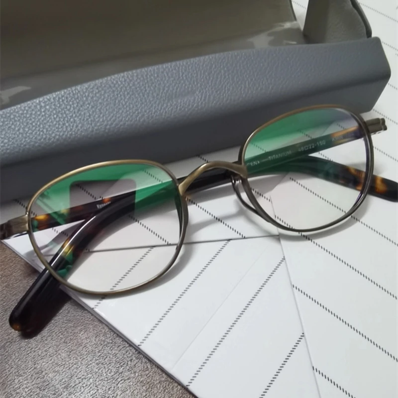 

Japanese KMN Brand Design Titanium Square Eyeglasses Man Ultralight Vintage Glasses Frame Women Retro Full Rim Trendy Eyewear