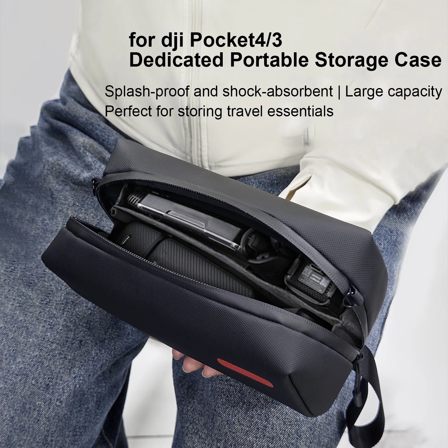 

Портативный водонепроницаемый кейс для хранения DJI Pocket 4/3, ударопрочная дорожная сумка для Action 6/5/Pro 4