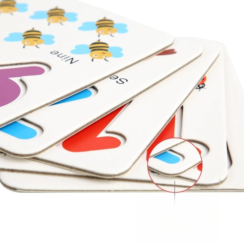 モンテッソーリ数学教育玩具 - 木製数字パズル & カウンティングスティックセット、安全で環境に優しい早期学習