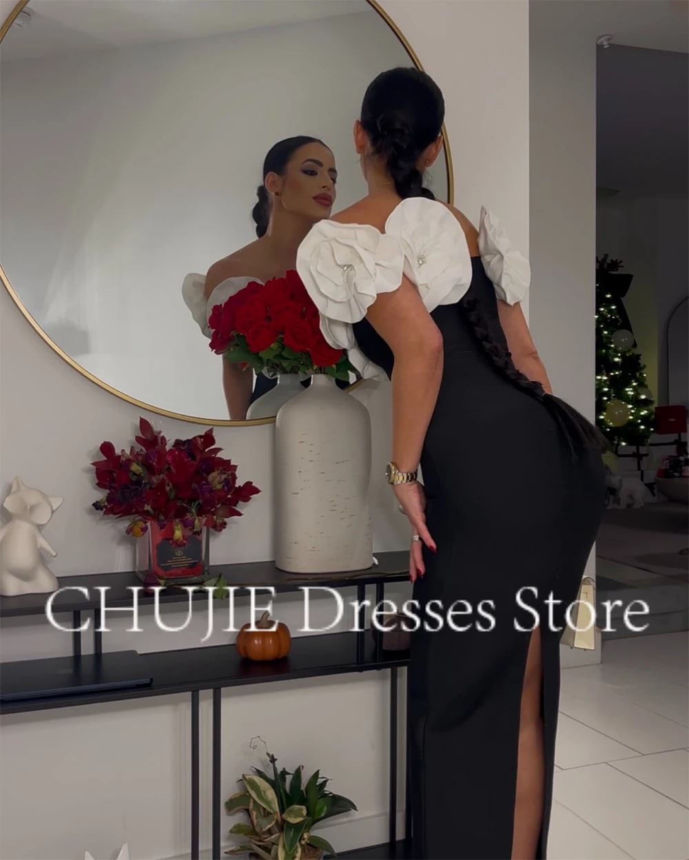 Customized Flower Evening Dresses Trumpet Off Shoulder Prom Dress Bespoke Occasion Ball Gown Mermaid Long Formal Evening Dresses