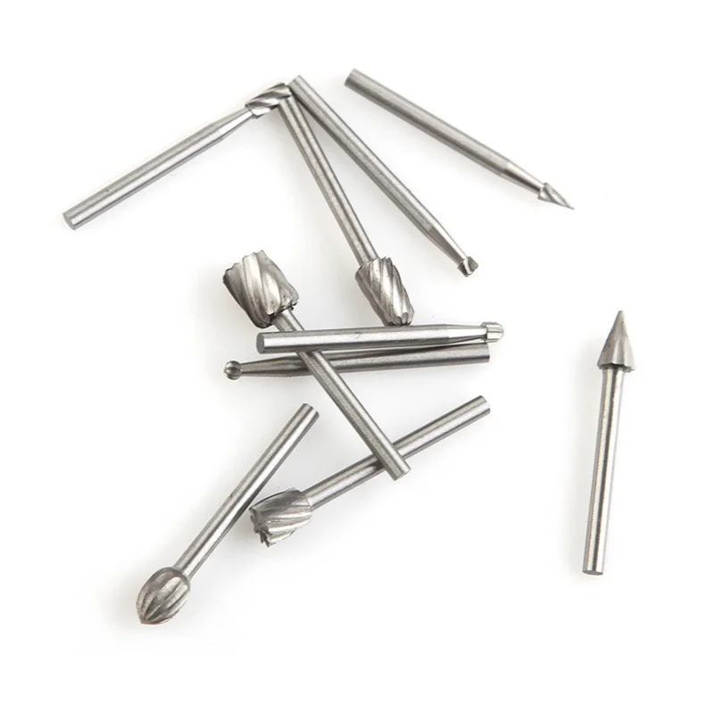 6/10PCS HSS Dreh Multi Werkzeug Grat Routing Router Bit Mühle Cutter Befestigung Kompatibel für Dremel dropshipping