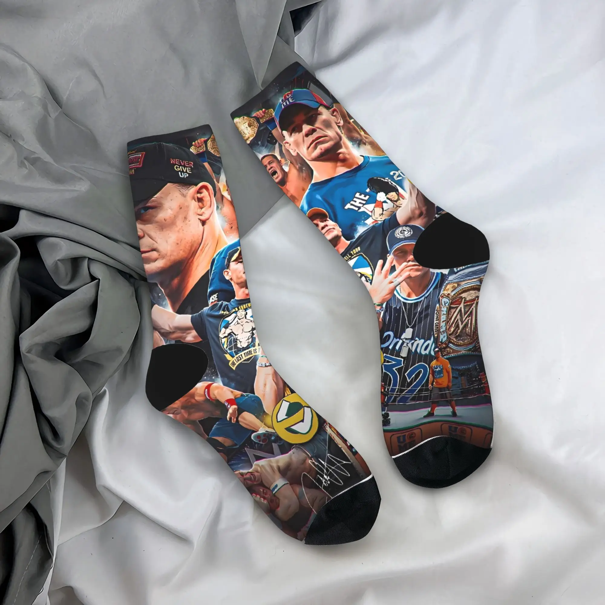 جون سينا جوارب المصارعة Harajuku الجوارب النساء الرجال جودة الجوارب الشتاء تسلق نمط مكافحة العرق الجوارب هدية عيد ميلاد