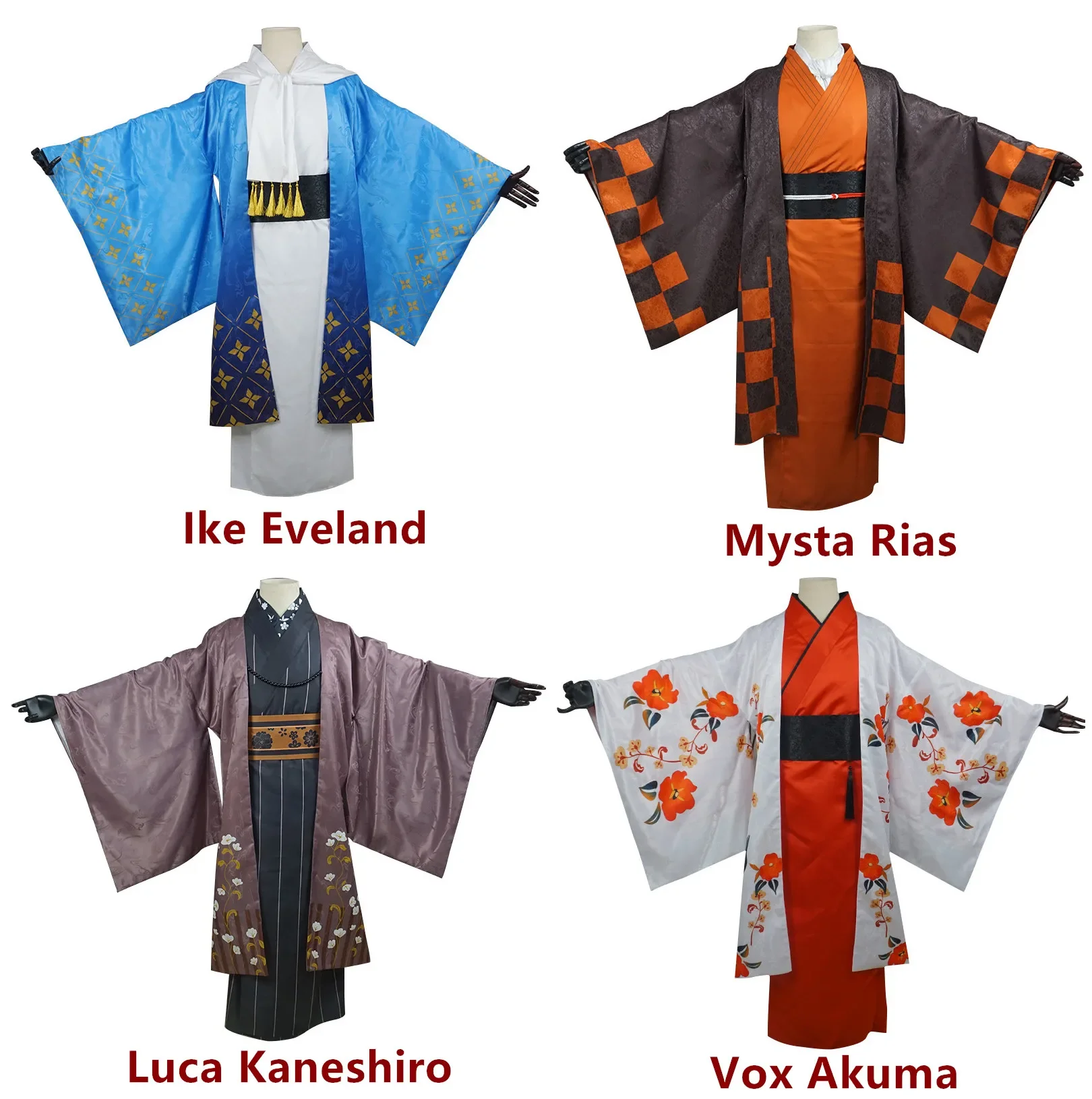 

VTuber NIJISANJI Luxiem New Year's Kimono Shu Yamino Ike Eveland Vox Akuma Mysta Rias Luca Kaneshiro Cosplay Costume