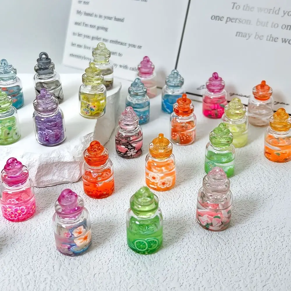 

10Pcs Luminous Drifting Tiny Jars Lucky Mini Wishing Bottle Drop glue Transparent Small Drift Bottle Diy Keychain