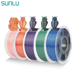 SUNLU SILK Dual &Triple Colors  3D Printer Filament 5KG 1kg/roll 1.75mm Dimensional Accuracy +/- 0.02 mm 2.2 LBS (1KG) Fast Ship