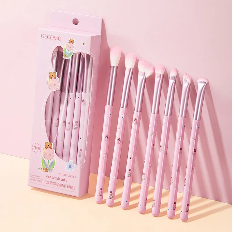 GECOMO Ensemble de pinceaux de maquillage pour les yeux, pinceau de détail, pinceau d'ombrage, ensemble de maquillage pour les yeux ombre de nez, un ensemble complet d'outils de maquillage pour les débutants