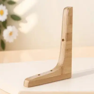 

Solid Wood Bamboo Bracket Wall Shelf Support Floating Holder Triangle Strong Load Capacity Easy Install Smooth Surface