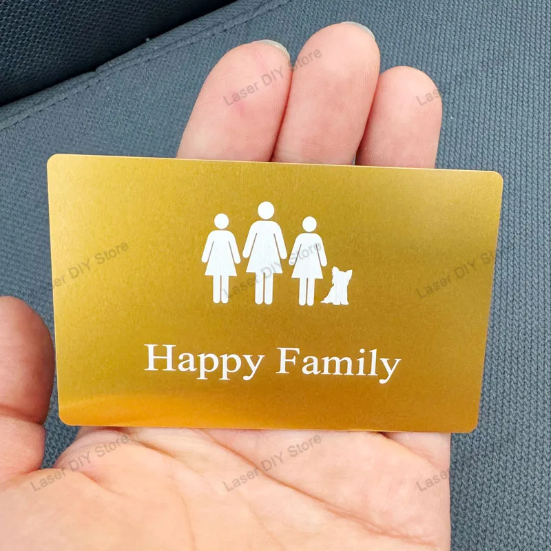 86x54x0.4mm Personalize Your Logo Text Aluminium Plate Custom Badge Adhesive Tape ID Door Wall Mailbox Business Card Name Tag