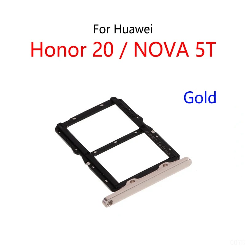 Voor Huawei Honor 20/NOVA 5T Nieuwe Sim-kaartsleuf Lade Houder Sim-kaartlezer Socket