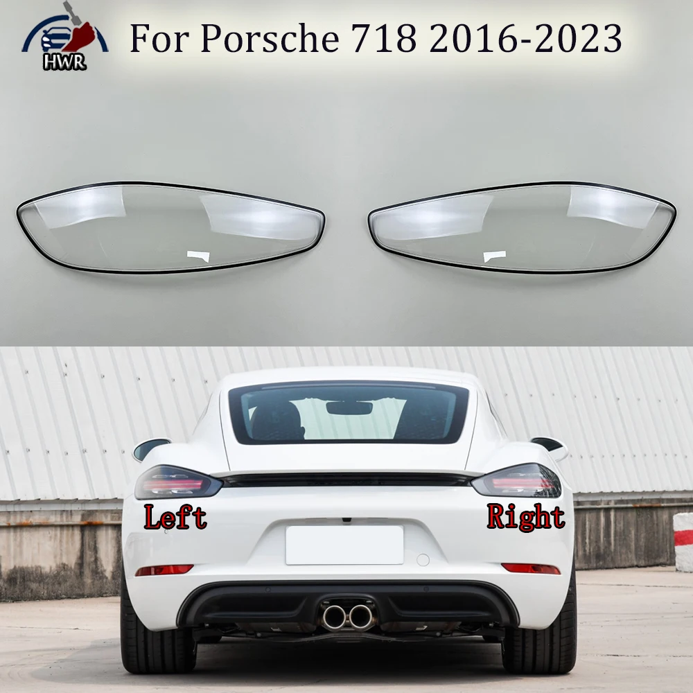 

For Porsche 718 2016 2017 2018 2019 2020-2023 Taillight Lens Brake Lights Shell Transparent Lampshade Taillight Shell Glass Lens