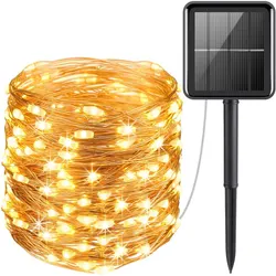 Luce solare a LED Lucine impermeabili per esterni Stringa Natale Decorazione di Halloween Festone Lampada da giardino a LED Forniture per feste