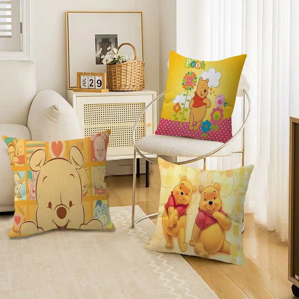 Winnies The Poohs Bear Pillowcase toon Gift Cushion Cover Bedroom Home Sofa Chair Seat Decor pillow case