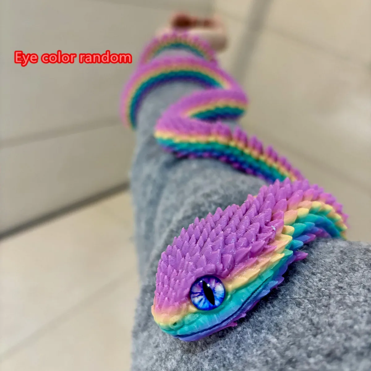 Figura de acción de serpiente impresa en 3D, juguete de víbora de arbusto articulado, estatua de movilidad conjunta integrada de serpiente dragón, adorno, regalo de decoración del hogar