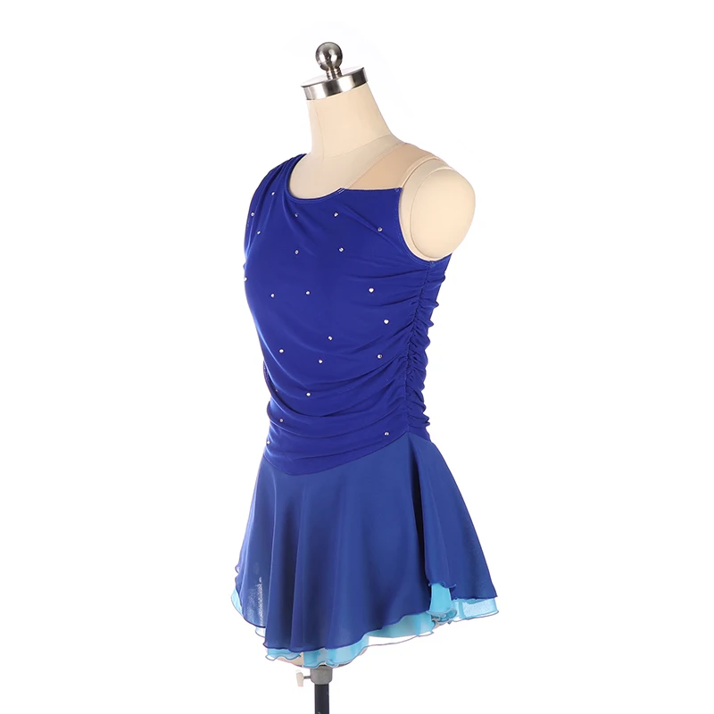 Figure Skating Dress Girls Sleeveless Latin Ballet Dress Rhythmic Gymnastics Woman Costume Dance