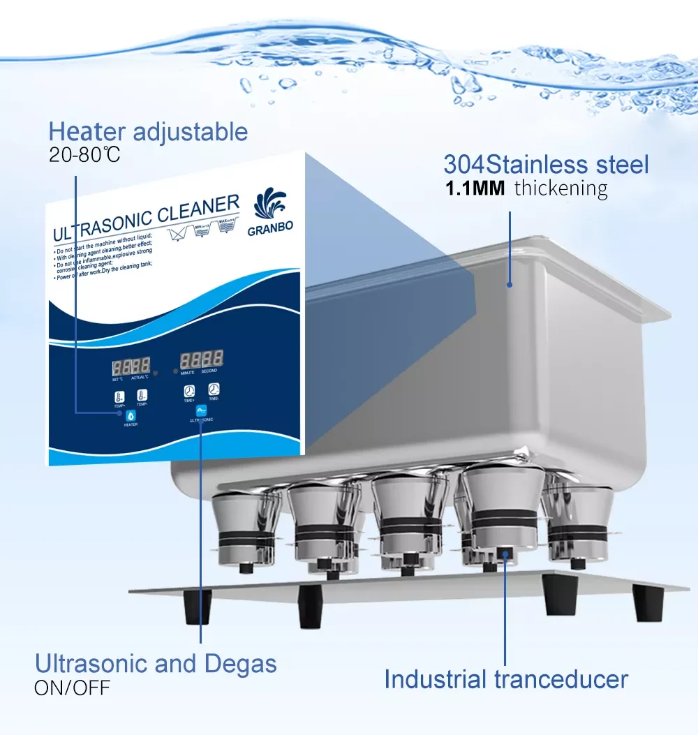 Ультразвуковой очиститель, 2 л, 60 Вт/120 Вт, нагреватель с оригинальным дисплеем, таймер, градус 40 кГц для стоматологических ювелирных изделий, бытовая чистящая техника