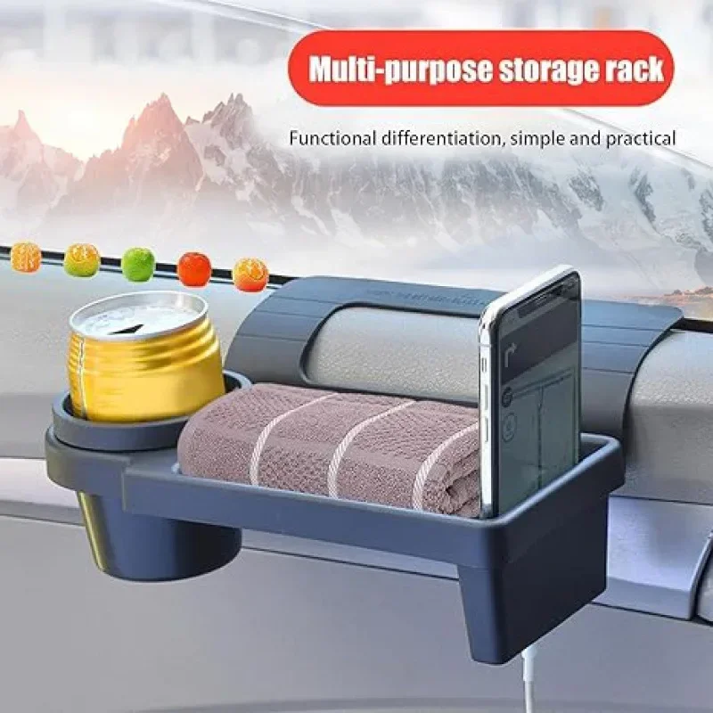 

Multifunctional Car Mobile Phone Holder Organizer with Key Storage and Cup Holder for Door and Window Side Placement