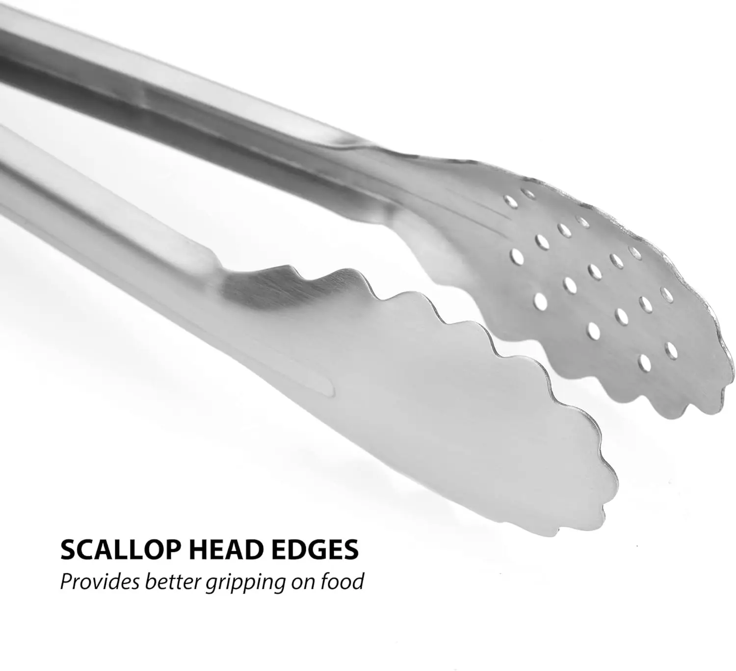 Grill Tongs Heat Resistant 600 Degrees 10&12 Inch Extra Long BBQ TongsAll Metal Kitchen Tongs Locking Tong For Cooking Grilling