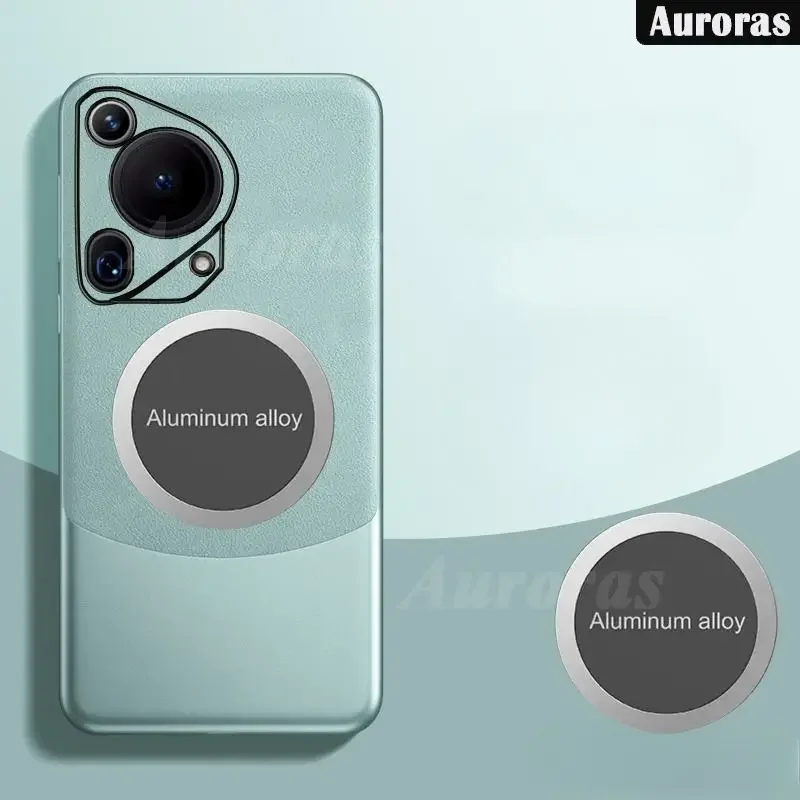 

For Huawei Pura 70 Ultra Cover Car Magnetic Suction Leather Shockproof Soft Shell For Huawei Pura 70 Pro Plus Ultra Phone Case