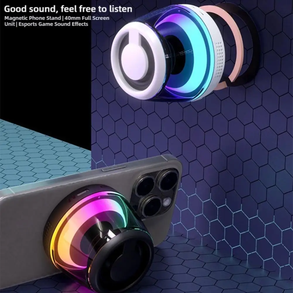 Low Subwoofer Stylish Portable Speaker Bluetooth Wireless Speaker Outdoor Can Plug-in Memory Card RGB Ambient Light Speaker Box