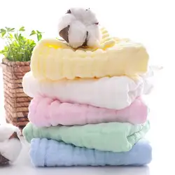 4PCS Baby Bath Towel Cotton Muslin Square 6Layer Gauze Kid Facecloth Face Wash Wipe Hand Newborn Stuff Handkerchief Saliva Towel
