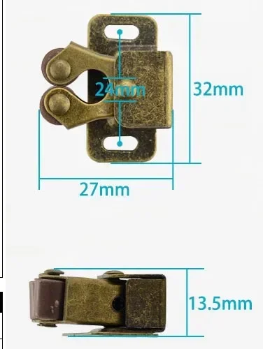 Topes de cierre de Tope de puerta, amortiguador magnético, cierres de armario con tornillos, herrajes para armario, accesorios para muebles, 5 unidades